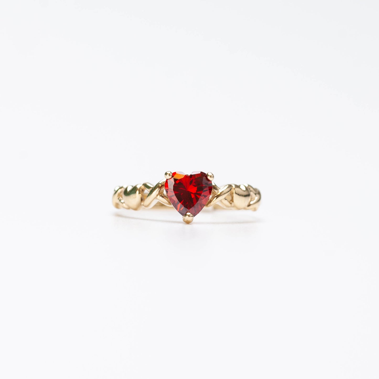 10K Birthstone Heart Ring