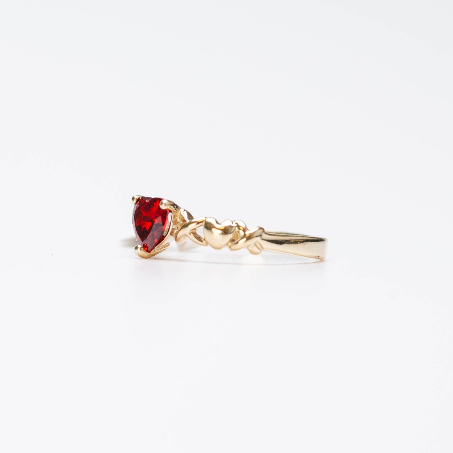 10K Birthstone Heart Ring