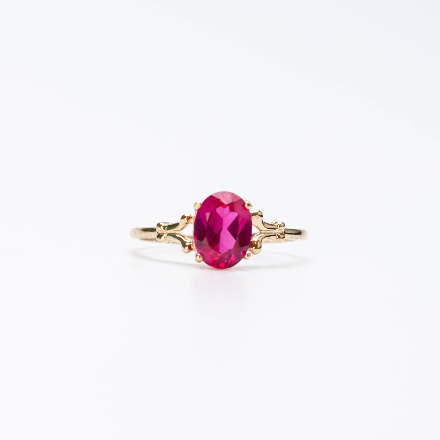 10K Birthstone Oval Ring