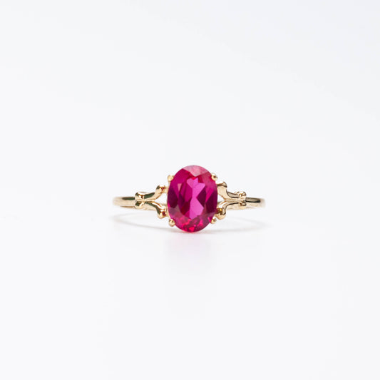 10K Birthstone Oval Ring