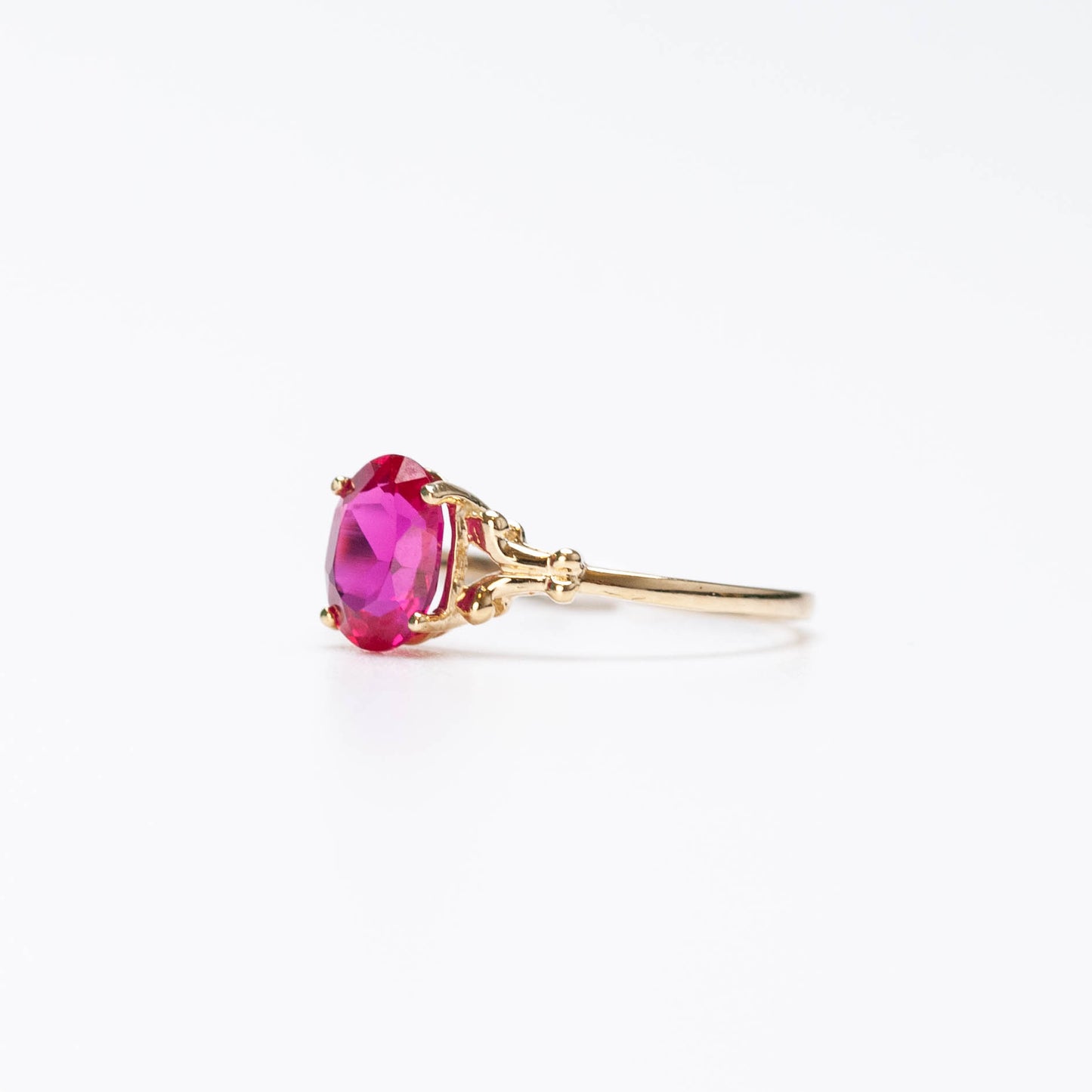 10K Birthstone Oval Ring