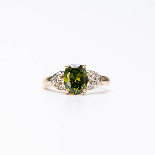 10K Birthstone Oval Ring