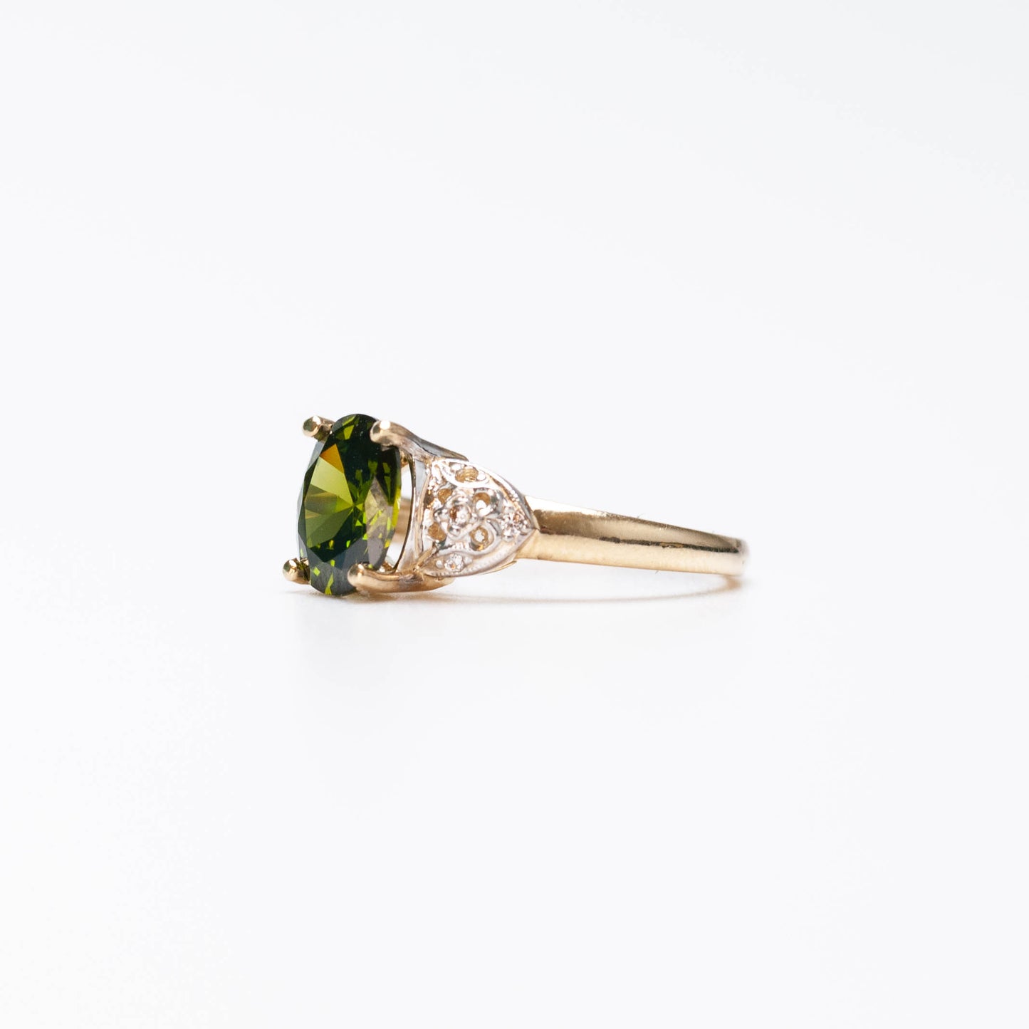 10K Birthstone Oval Ring