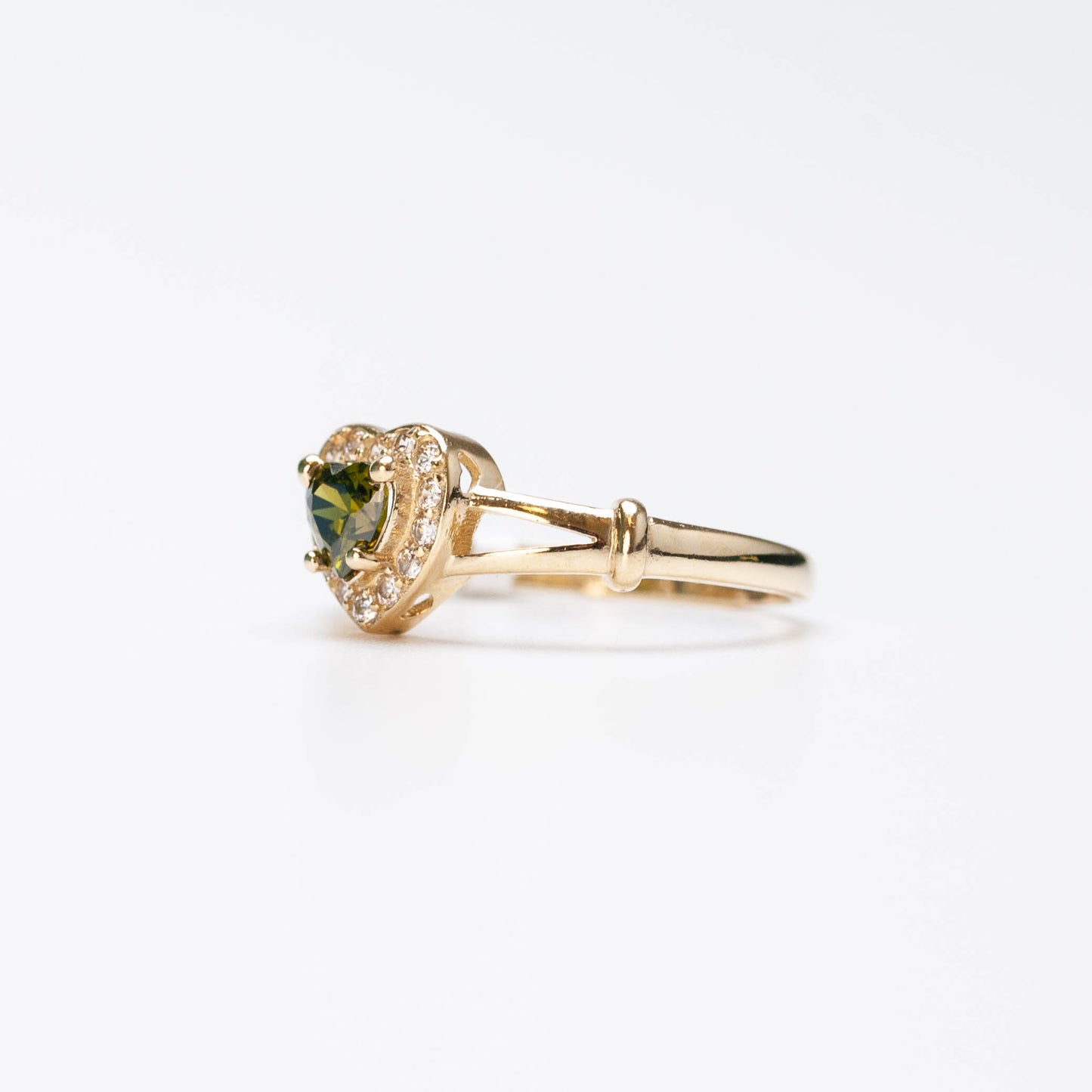 10K Birthstone Heart Ring