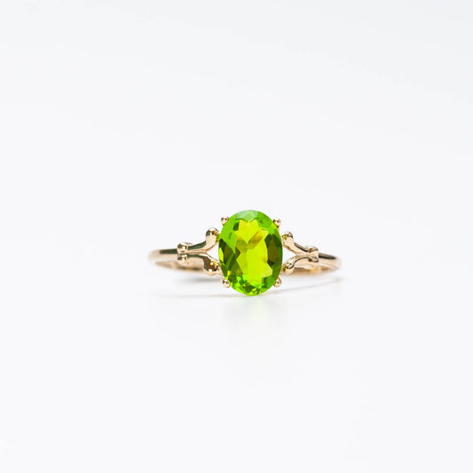 10K Birthstone Oval Ring