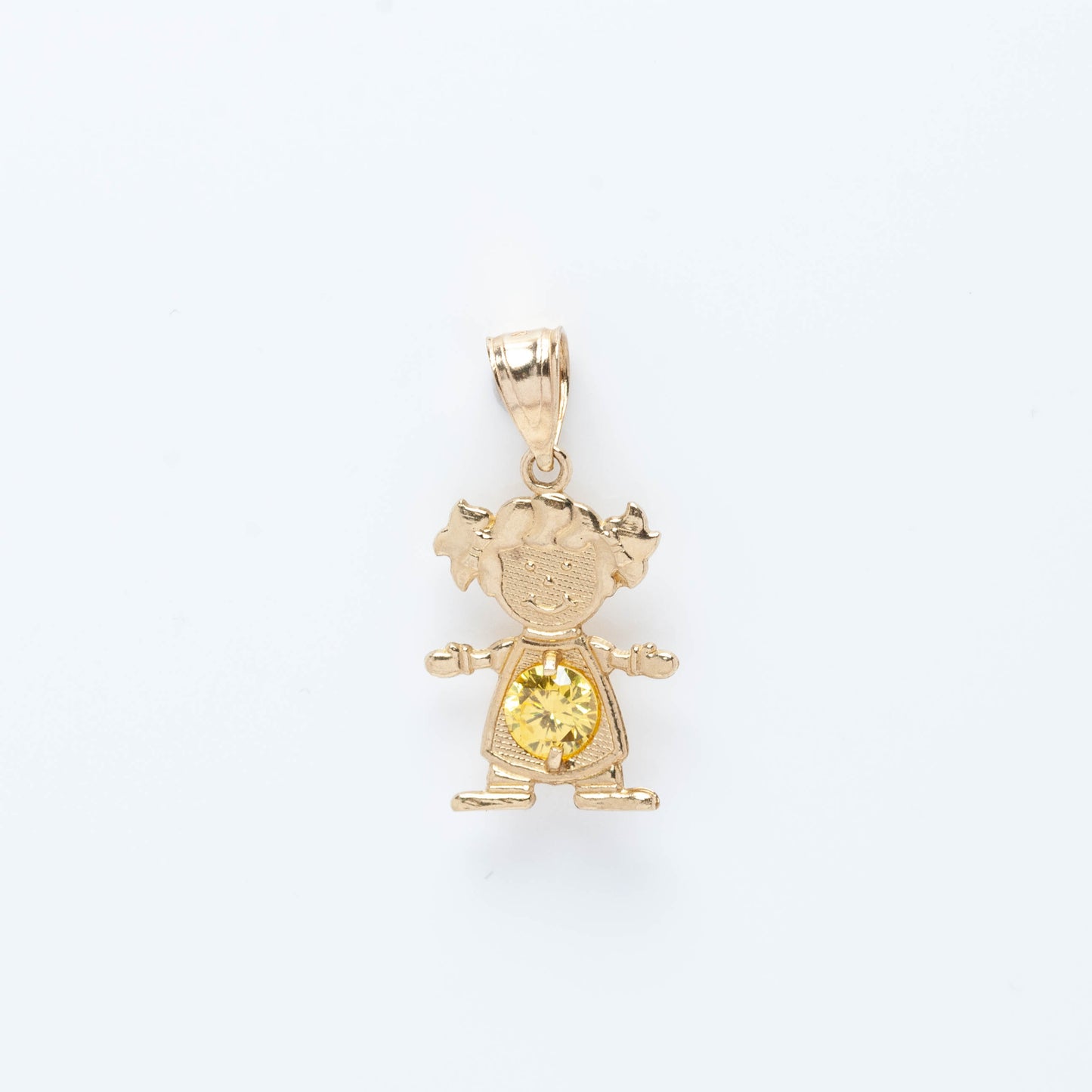 10K Gold Girl Birthstone (Nov.) Pendant