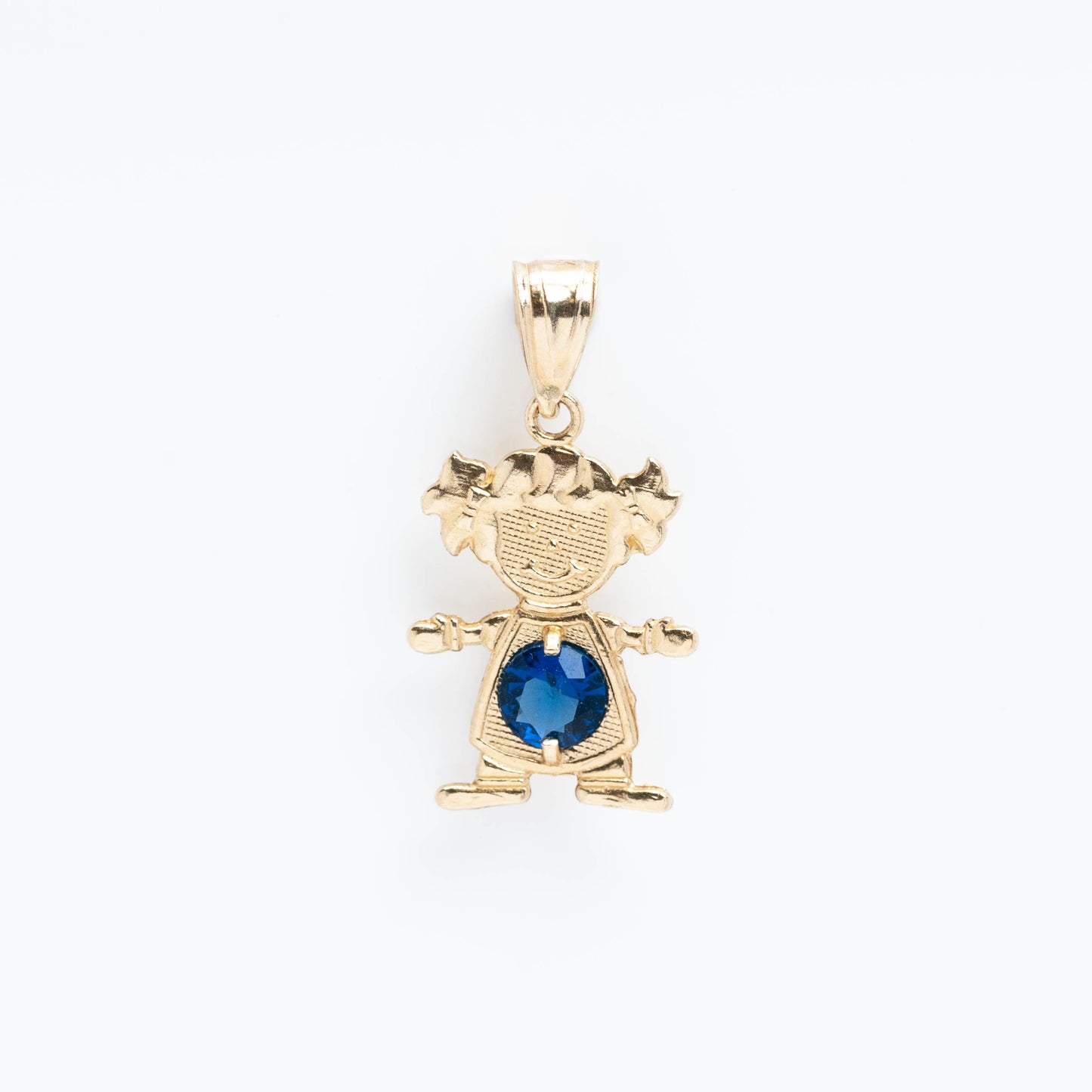 10K Gold Girl Birthstone (Sept.)Pendant