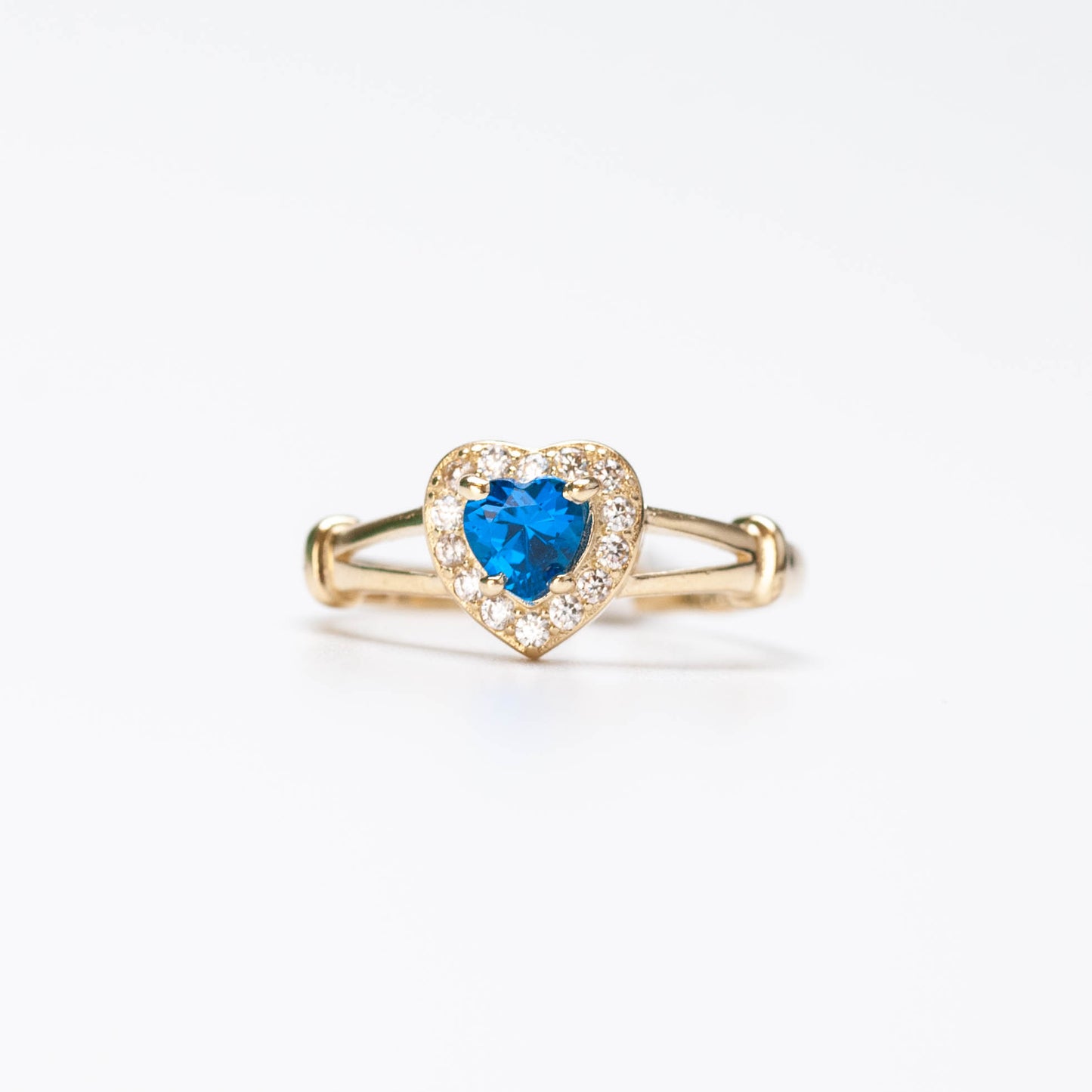 10K Birthstone Heart Ring