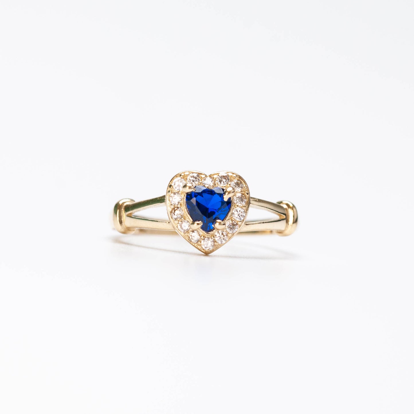 10K Birthstone Heart Ring