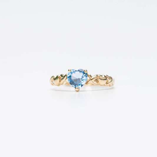 10K Birthstone Heart Ring