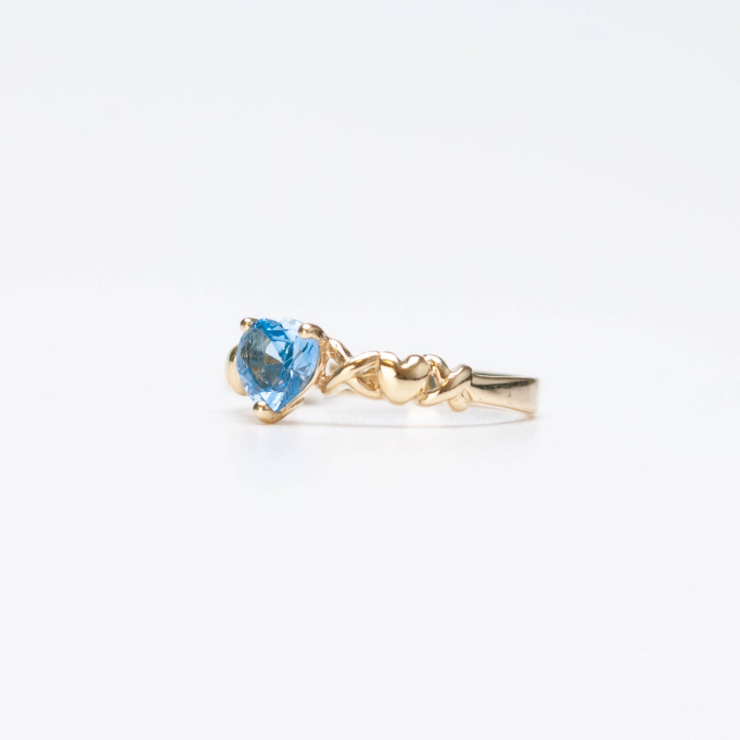 10K Birthstone Heart Ring