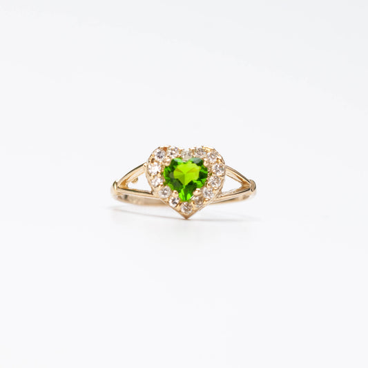 10K Birthstone Heart Ring