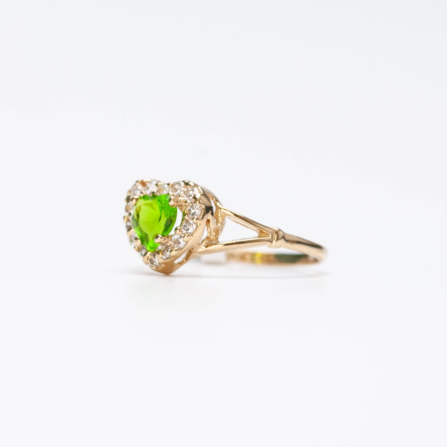 10K Birthstone Heart Ring